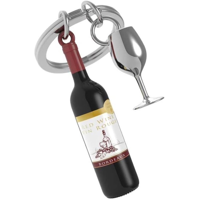 Meta[l]morphose – Red Wine & Glass Key Chain