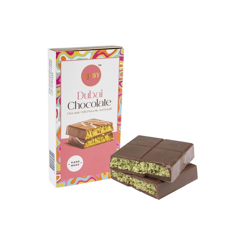 Ruby – Dubai Style Pistachio & Kataifi with Belgian Milk Chocolate 200g (Product of Türkiye)