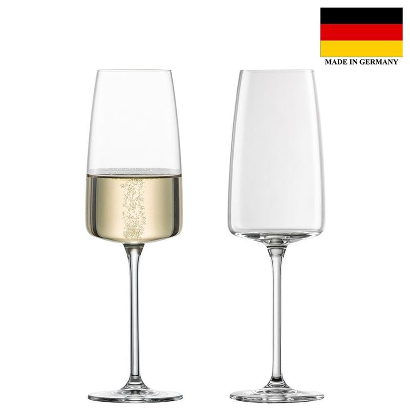 Zwiesel – Vivid Senses Sparkling Wine with Effervescent Point 388ml Set of 2 (Made in Germany)