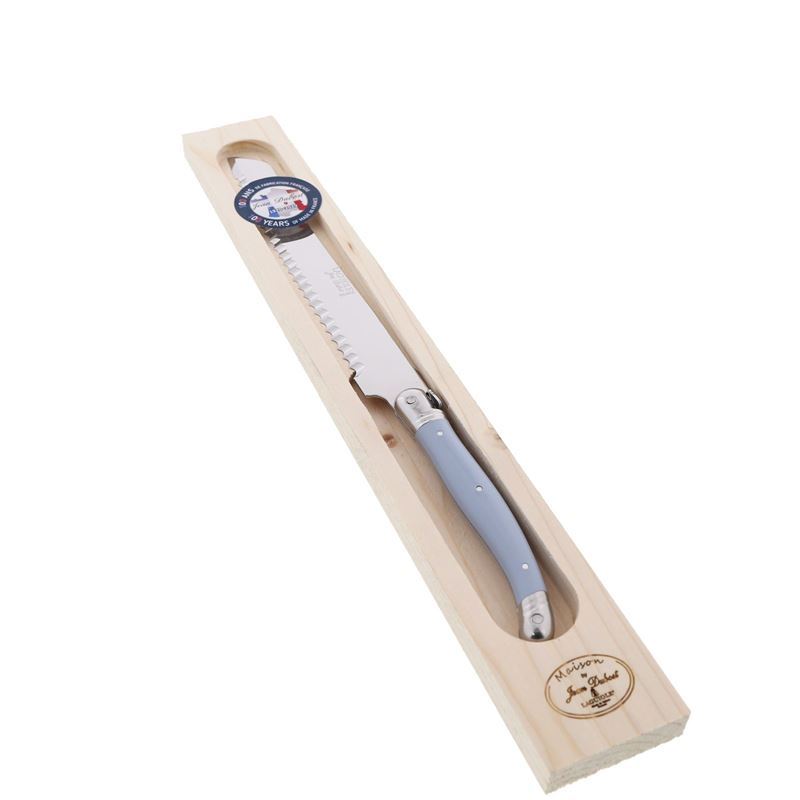 Laguiole by Jean Dubost – Authentic French Made Maison Atelier Bread Knife Grey (Made in France)