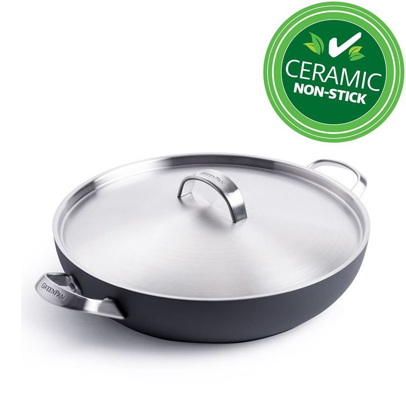 GreenPan – Paris CERAMIC Non-Stick Grey 28cm Deep Chefs Pan
