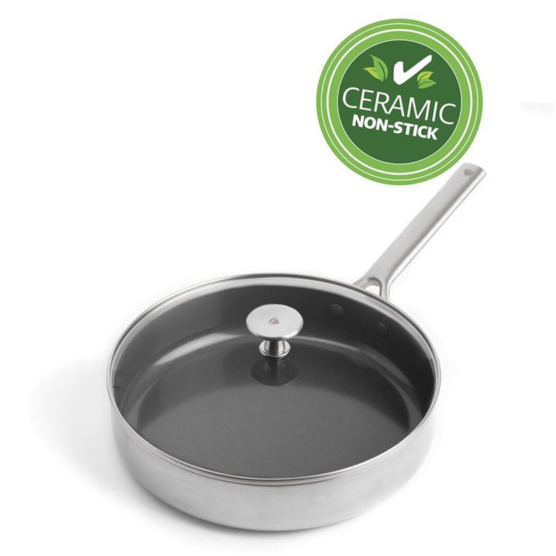 Blue Diamond – Tri-Ply Stainless Steel Ceramic Non-Stick Induction 28cm Covered Skillet 3.85Ltr
