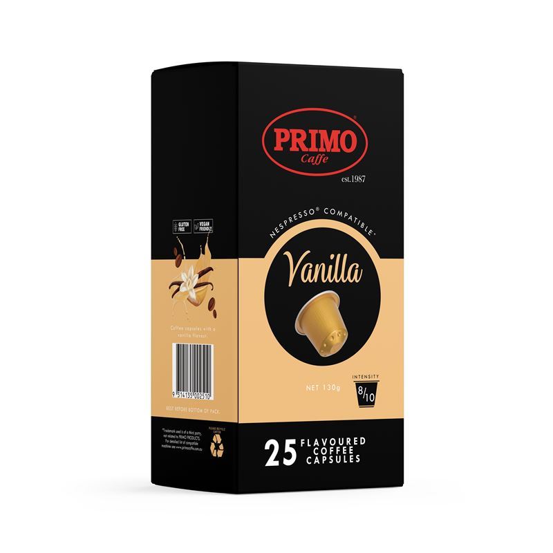 Primo – Vanilla Flavoured Coffee Capsules 25 Box
