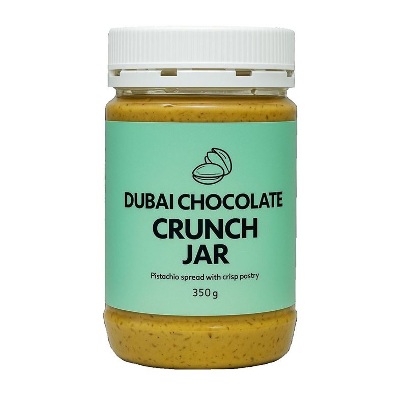 Crunch Jar – Dubai Chocolate Inspired Crunch Jar Pistachio Spread with Crisp Pastry 350g (Made in Australia)