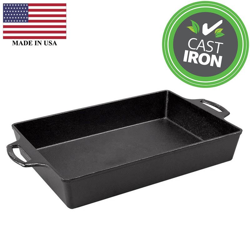 Lodge – Cast Iron 23x33cm Casserole (Made in the U.S.A)
