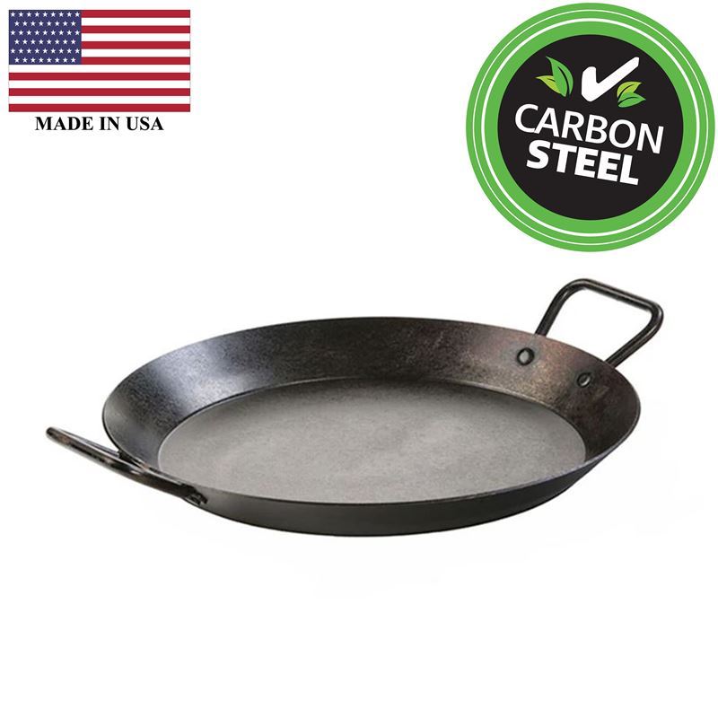Lodge – Seasoned Carbon Steel 38cm Dual Handle Chef’s Skillet (Made in the U.S.A)