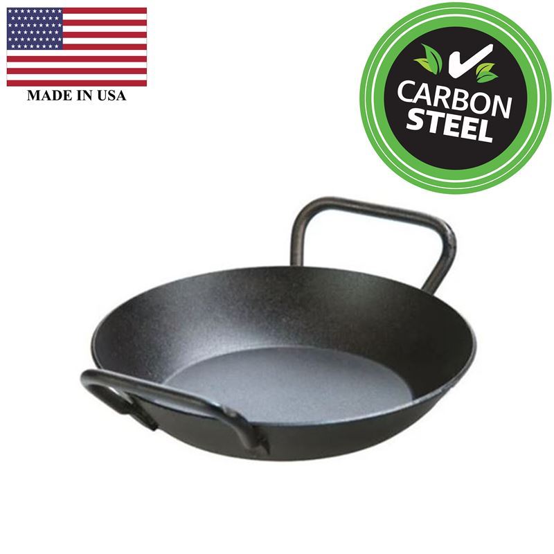 Lodge – Seasoned Carbon Steel 20cm Dual Handle Chef’s Skillet (Made in the U.S.A)