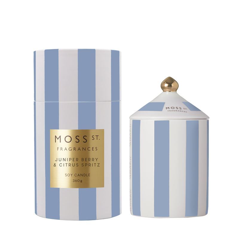 Moss St Fragrances – Juniper Berry & Citrus Spritz Large Candle 360g