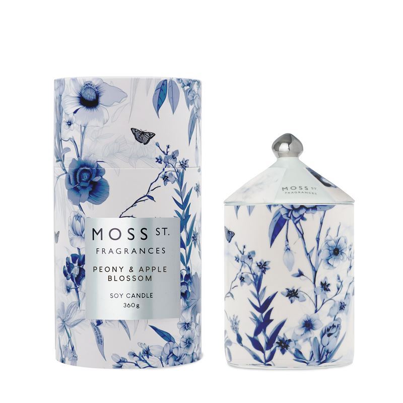 Moss St Fragrances – Peony & Apple Blossom Large Candle 360g