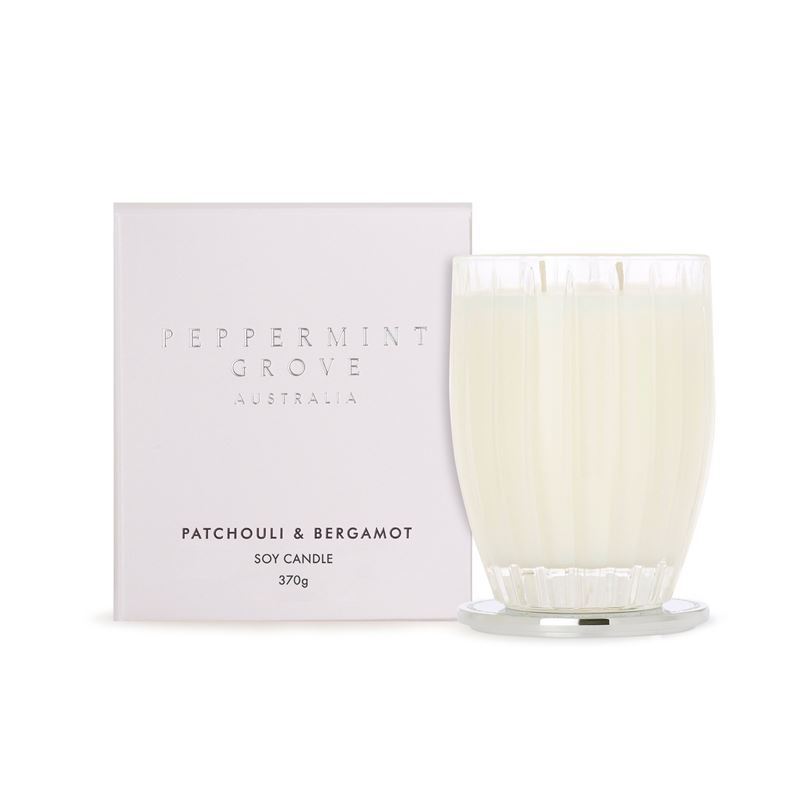 Peppermint Grove – Patchouli & Bergamot Large Soy Candle 370g