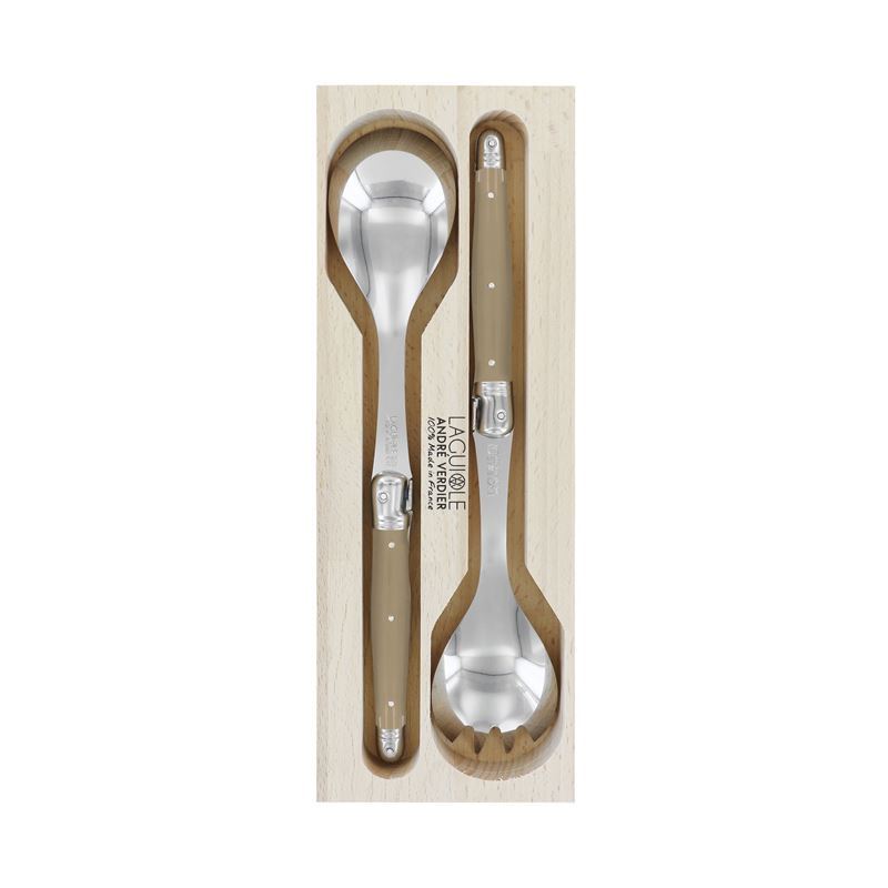 Andre Verdier – Laguiole Debutant Salad Servers Sand Brown (Made in France)