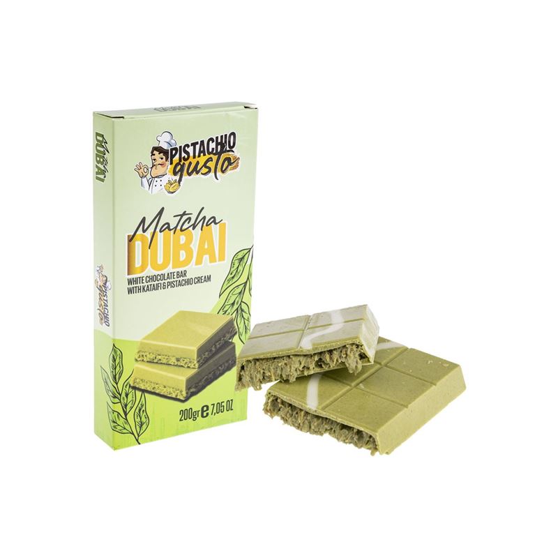 ByGusto – Dubai Style White Chocolate Matcha with Kataifi & Pistachio Cream 200g (Product of Türkiye)