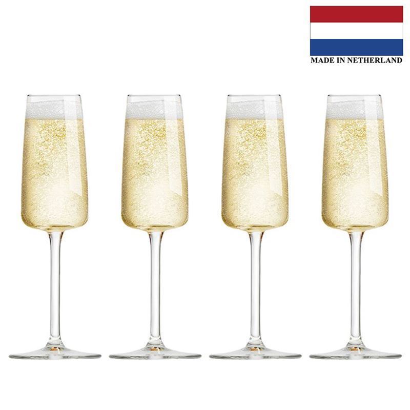 Royal Leerdam – Indigo Champagne 220ml Glass Set of 4 (Made in The Netherlands)