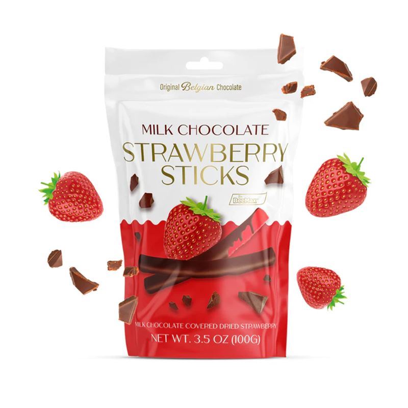 BeeMax – Milk Chocolate Covered Strawberry Sticks (Product of Türkiye)