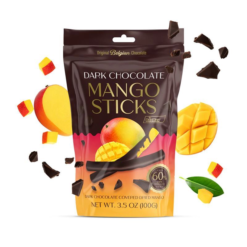 BeeMax – Dark Chocolate Covered Mango Sticks 100g (Product of Türkiye)