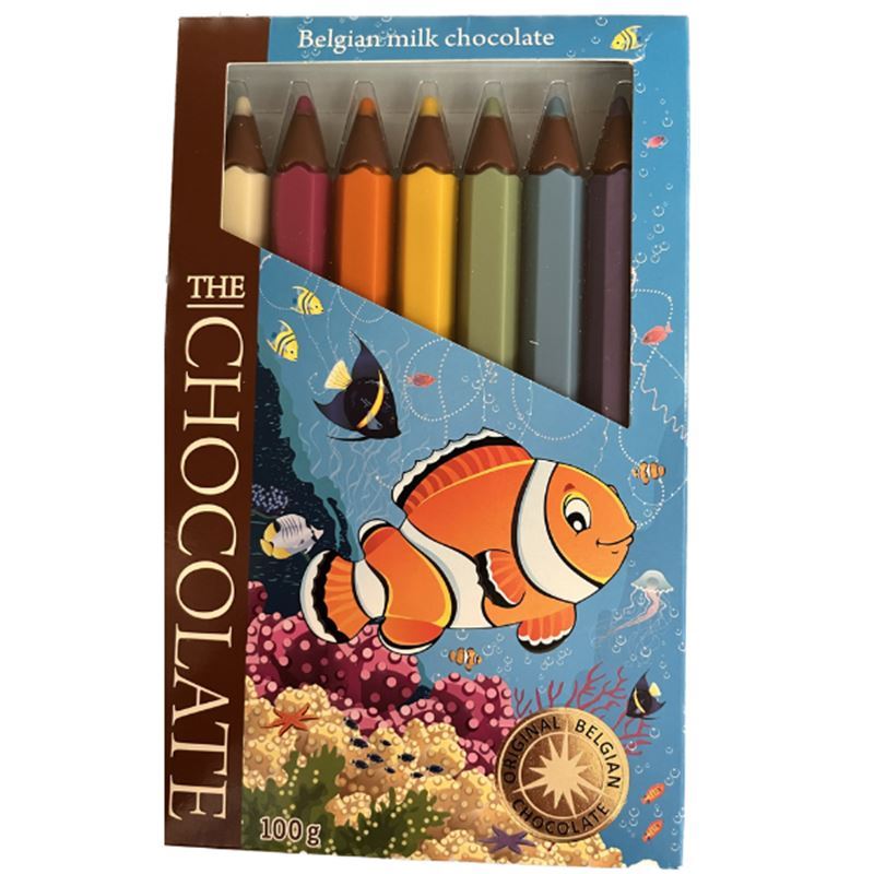 Cokolada – Chocolate Crayons in Gift Box Fish 100g