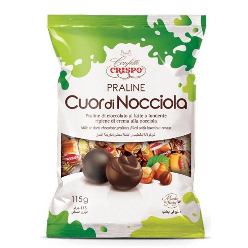 Confetti Crispo – Chocolate Pralines with Hazelnut Cream 115g (Made in Italy)
