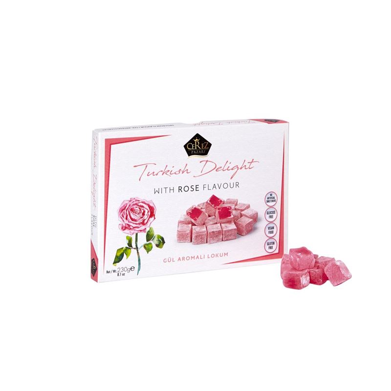 Cerez – Turkish Delight White Box Rose Flavour 230g