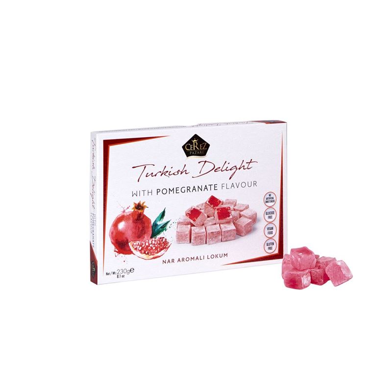 Cerez – Turkish Delight White Box Pomegranate Flavour 230g