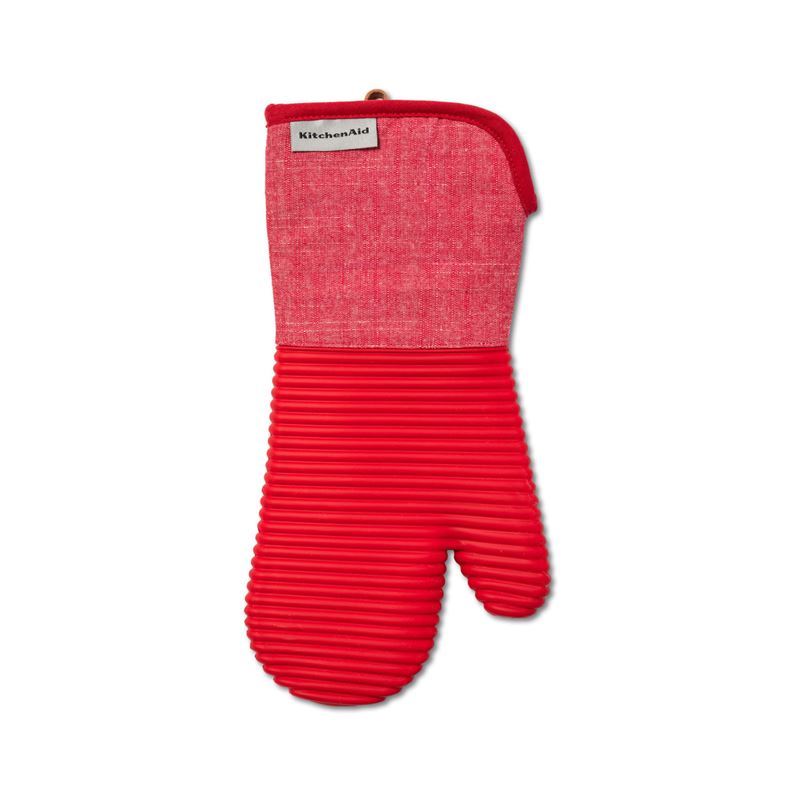 KitchenAid – Empire Red Ribbed Soft Silicone Oven Glove