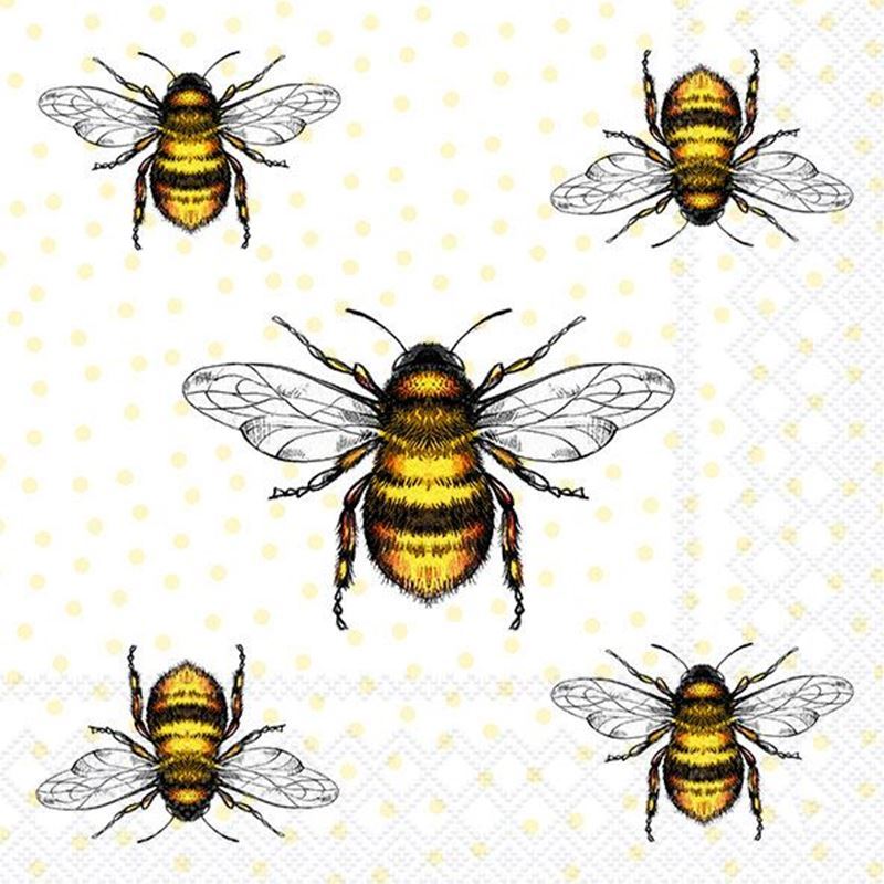 Paperie – Ambiente Luncheon 3-Ply 33x33cm Paper Napkins Pack of 20 Bees (Made in the Netherlands) Paperie – Ambiente Luncheon 3-Ply 33x33cm Paper Napkins Pack of 20 Bees (Made in the Netherlands)