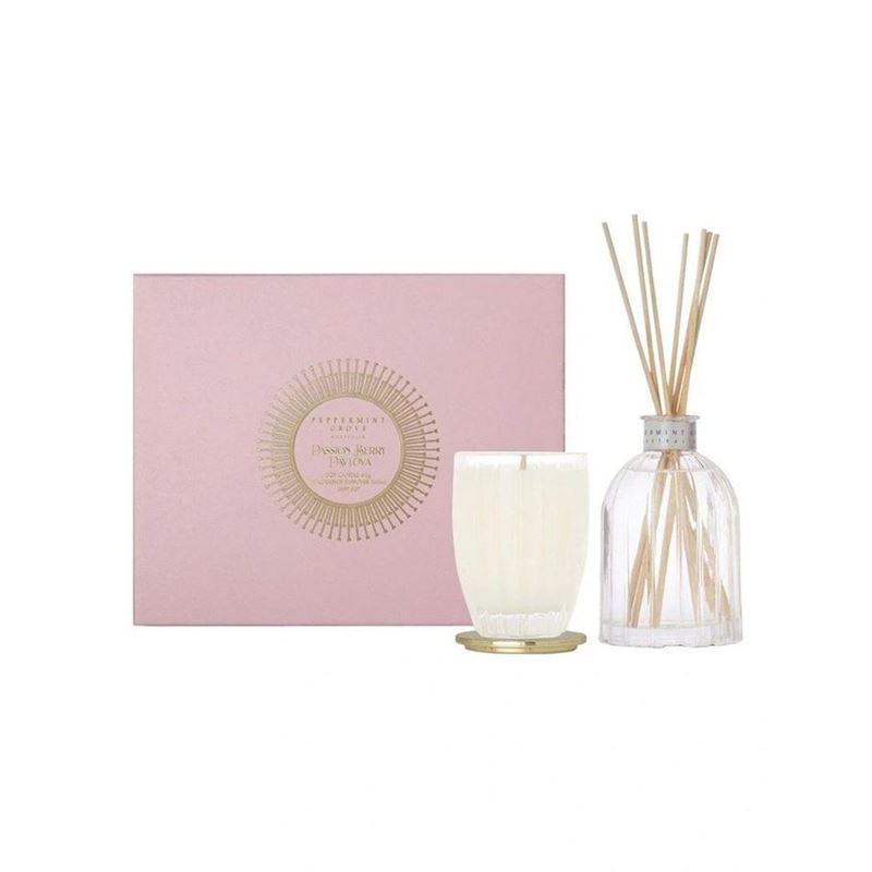 Peppermint Grove – Passion Berry Pavlova Mini Candle & Diffuser Gift Boxed Set