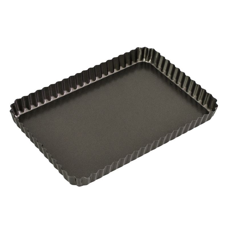Bakemaster – Non-Stick Loose Base Rectangular Flan/Quiche Pan 31x21x3.5cm