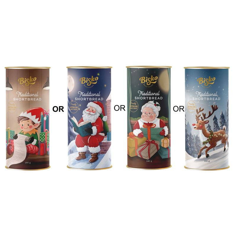Bisko – Traditional Shortbread Cylinder Tube 180g (Product of Australia)