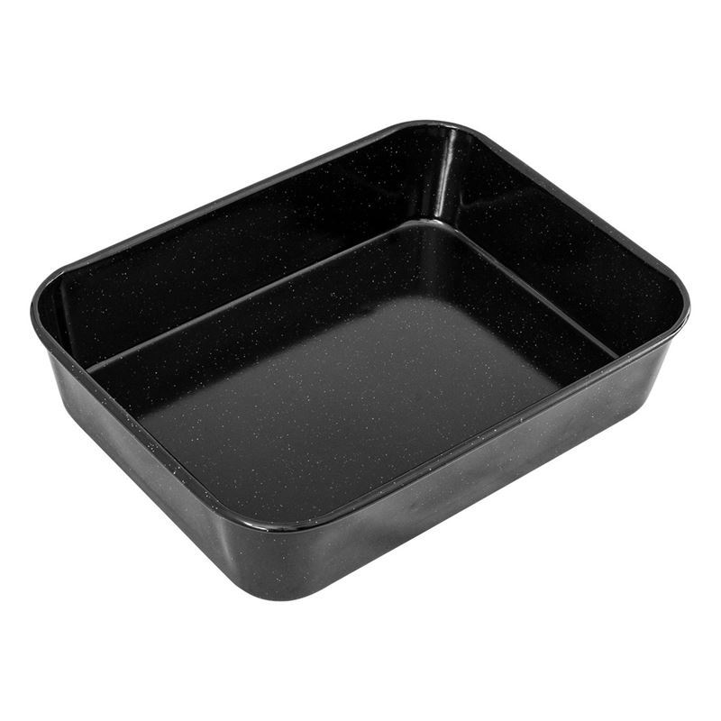 Bakemaster – Professional Vitreous Enamel Roasting Pan 35x25x6cm Non-Stick