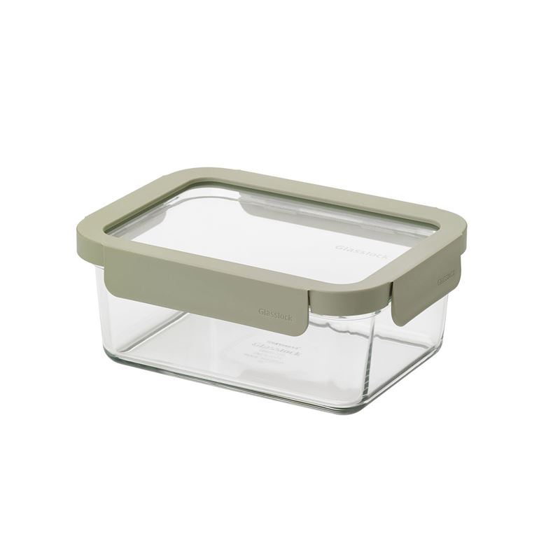 Glasslock – Essential Rectangular Glass Lid + Base Food Container 1.3Ltr