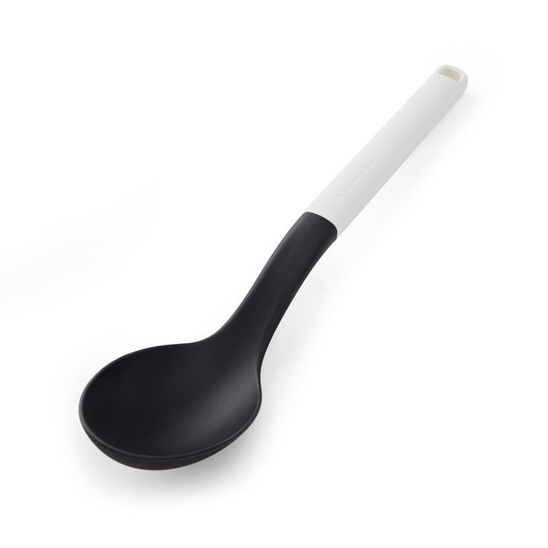 KitchenAid – Classic Porcelain White and Nylon Cooking Spoon