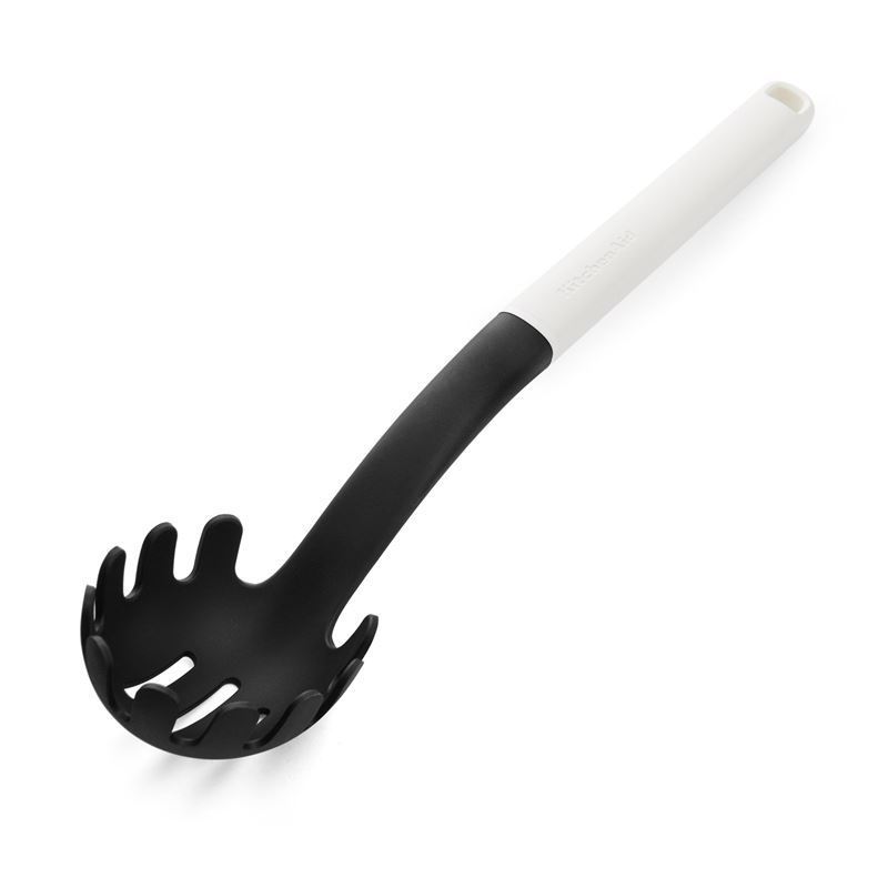 KitchenAid – Classic Porcelain White and Nylon Pasta Server