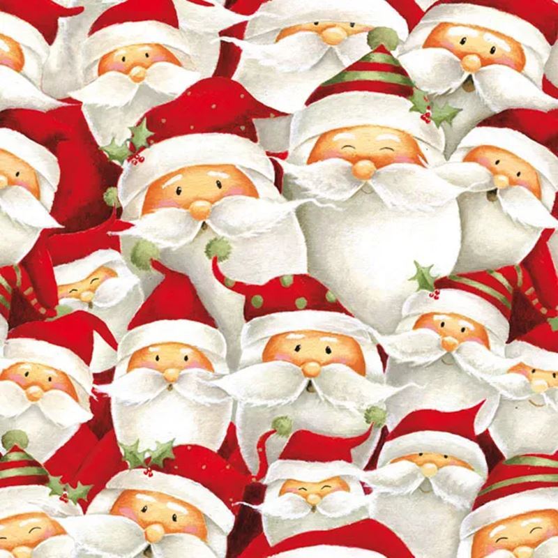 Paperie – Ambiente Luncheon 3-Ply 33x33cm Paper Napkins Pack of 20 Funny Santa (Made in the Netherlands)