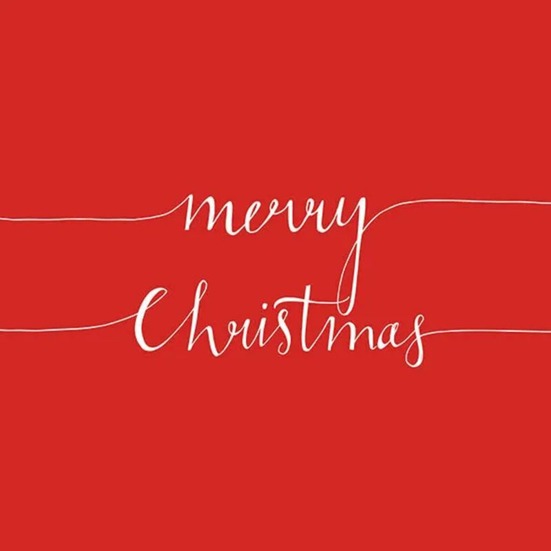 Paperie – Ambiente Luncheon 3-Ply 33x33cm Paper Napkins Pack of 20 Christmas Note Red (Made in the Netherlands)