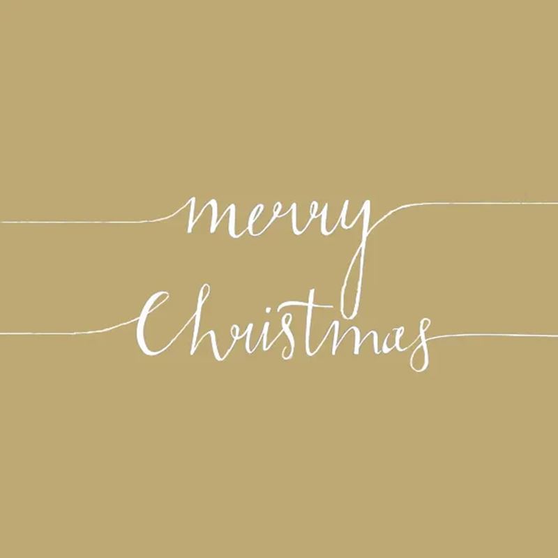 Paperie – Ambiente Luncheon 3-Ply 33x33cm Paper Napkins Pack of 20 Christmas Note White (Made in the Netherlands)