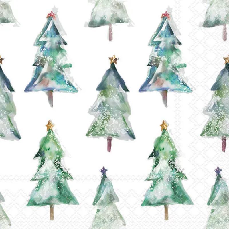 Paperie – Ambiente Luncheon 3-Ply 33x33cm Paper Napkins Pack of 20 Painted Trees (Made in the Netherlands)