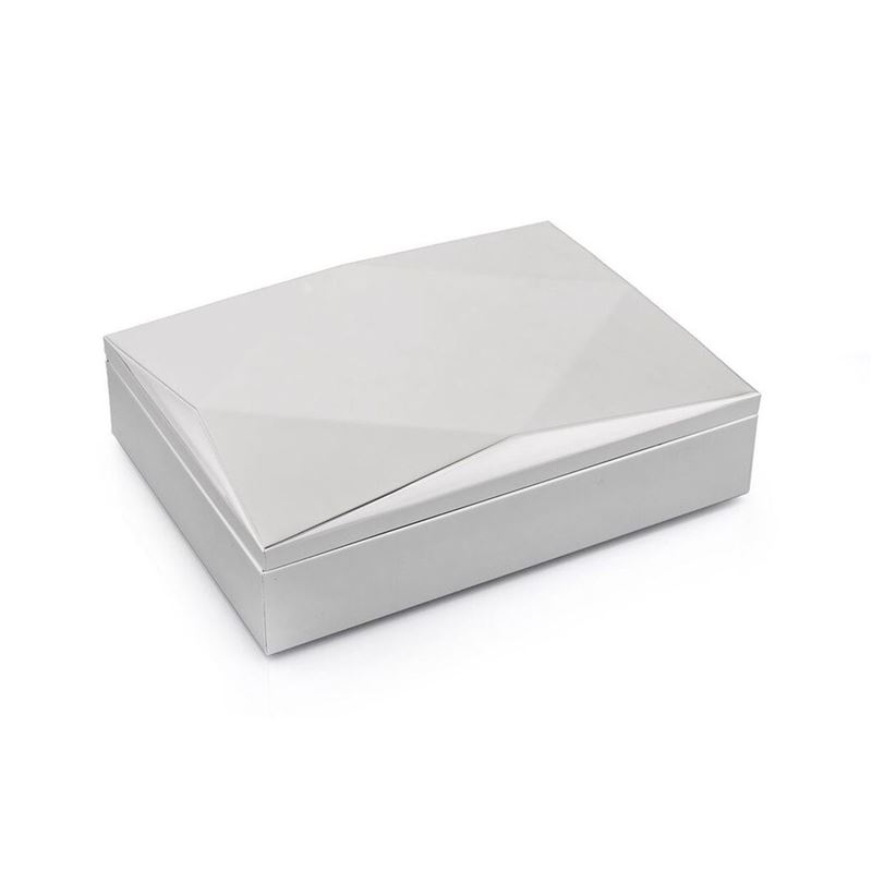 Whitehill – Lewis Silver Finish Jewellery Box 20x15cm