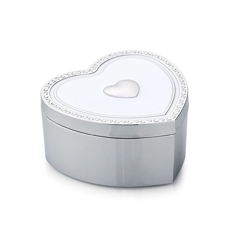 Whitehill – Heart Silver Finish Heart Trinket Box