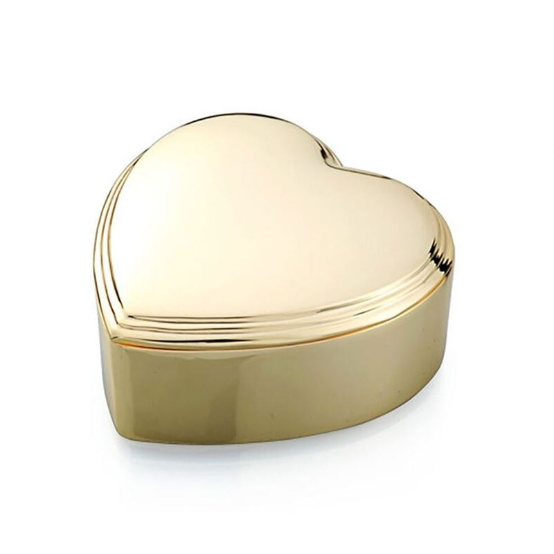 Whitehill – Heart Gold Finish Heart Trinket Box
