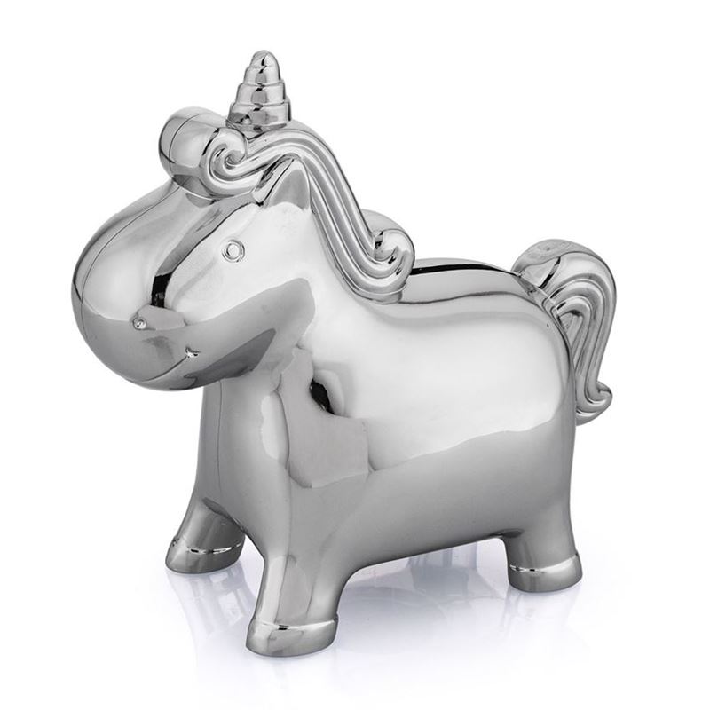 Whitehill – Silver Finish Unicorn Money Box