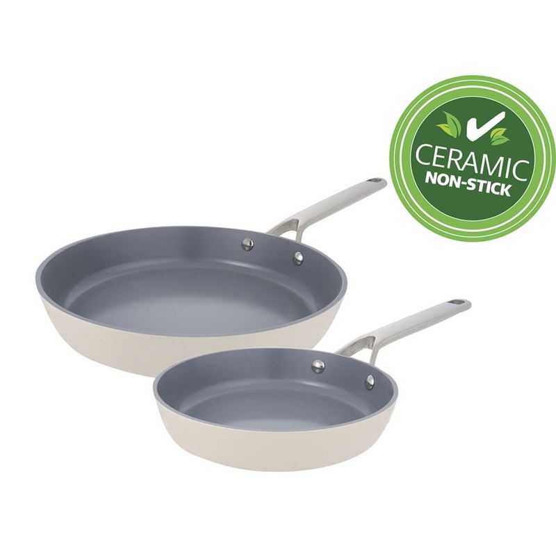 Pyrolux – Nexgen CERAMIC Non-Stick Induction Ivory Twin Pack Frypan 20cm + 28cm