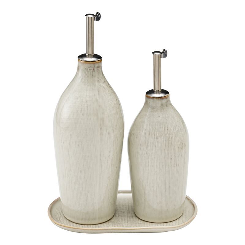Ecology – Linen Oil & Vinegar Bottle Set Birch
