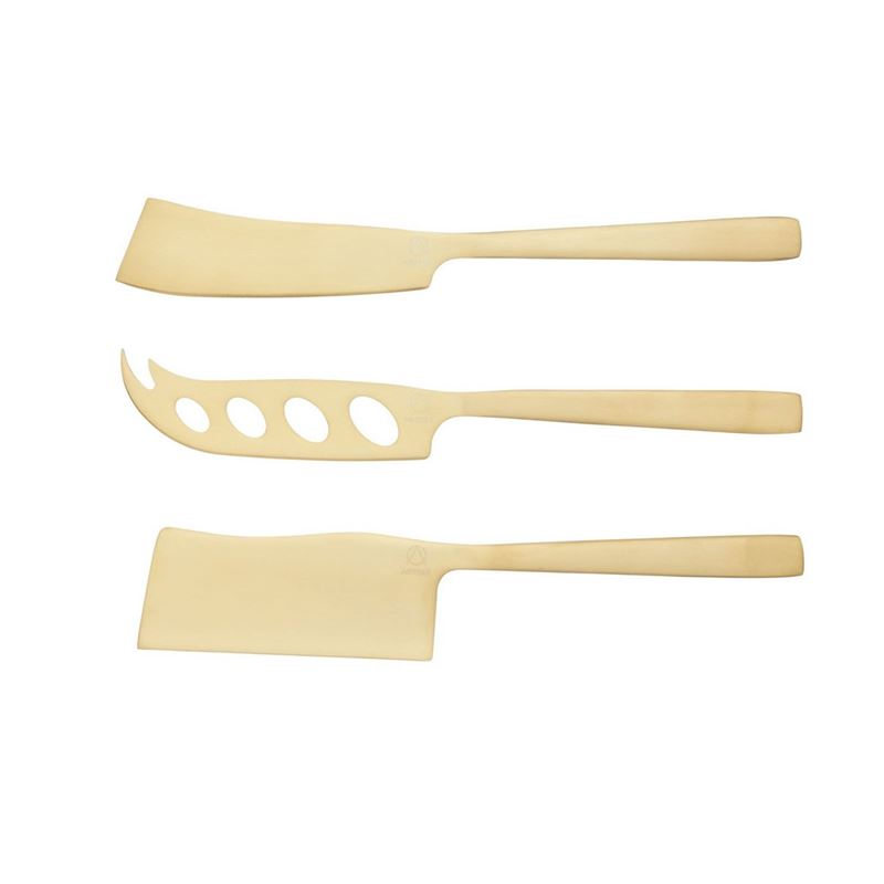 Artesa – Brass Finished Cheese Knives set of 3