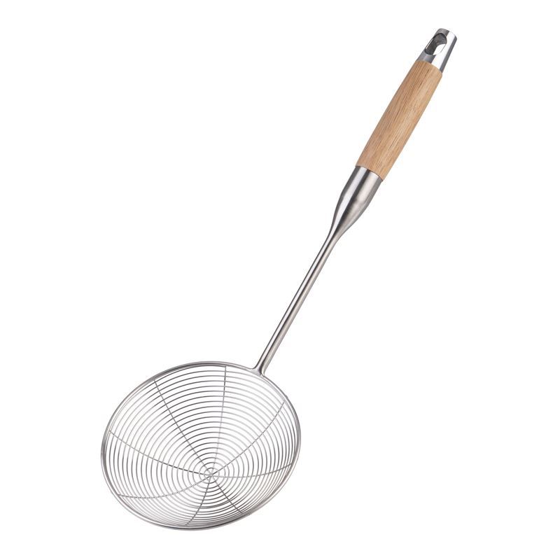 D-Line – Stainless Steel Wok Wire Skimmer with Beechwood Handle