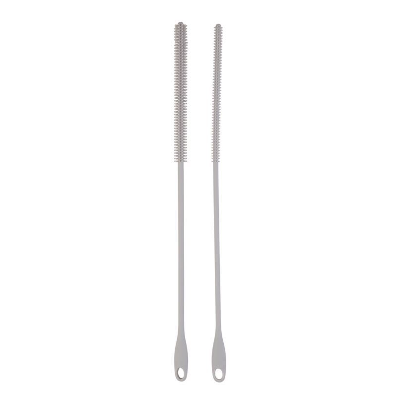 Appetito – Silicone Straw Cleaning Brush Set of 2 Light Grey