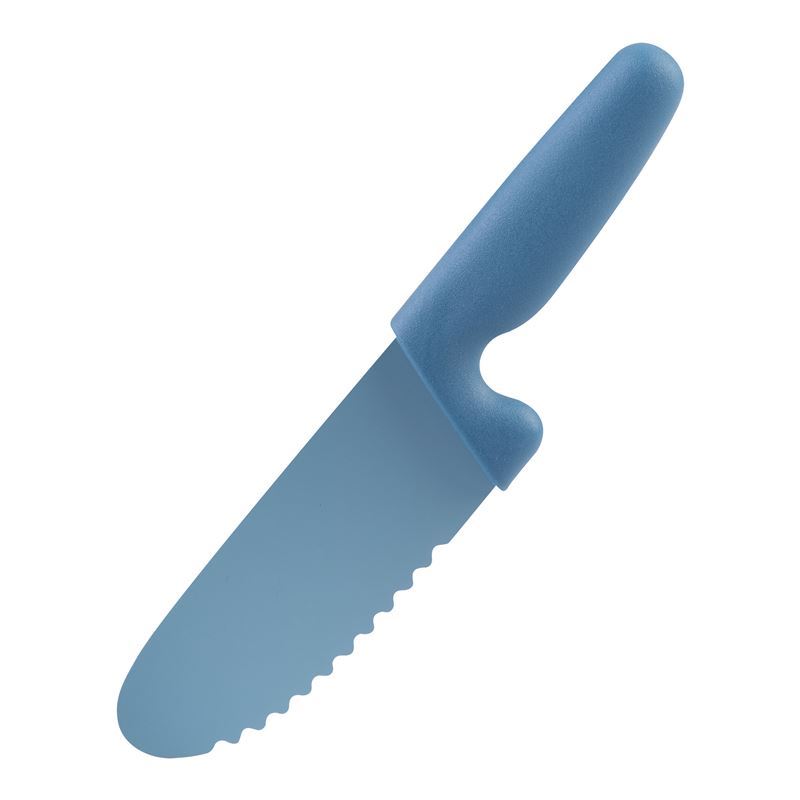 Appetito – Children’s Safety Knife with Non-Stick Serrated Blade Blue