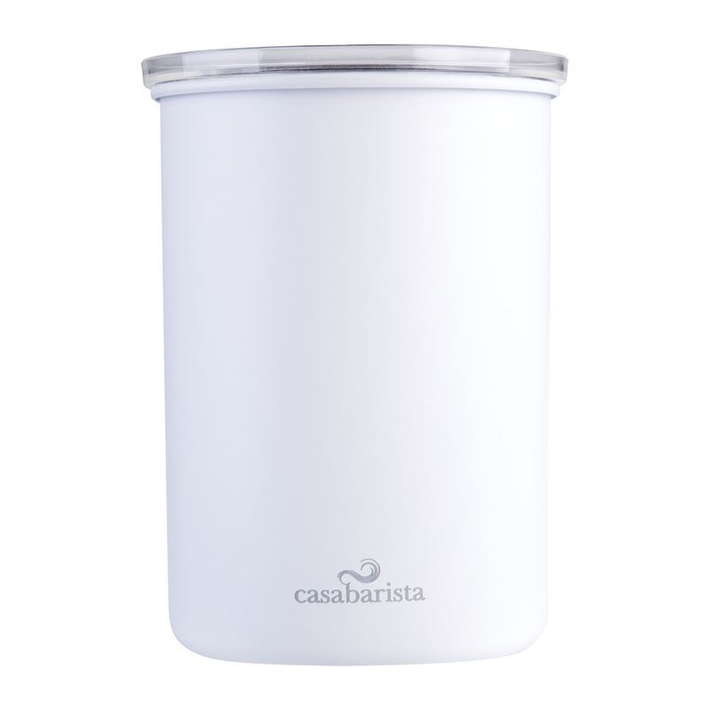 Casa Barista – Stainless Steel Vacuum Coffee Canister with Lid 1.3Ltr White