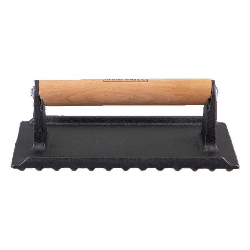 Urban Grill – Cast Iron Rectangular Grill Press 20.5×10.5cm