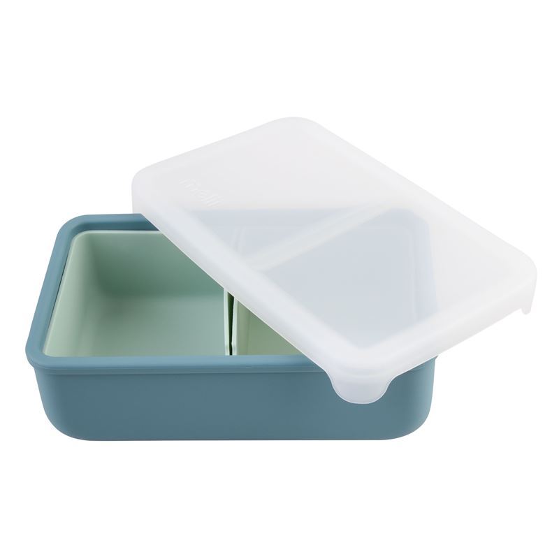 Melii Luxe – Silicone Bento Box 700ml with Silicone Dividers Blue/Mint