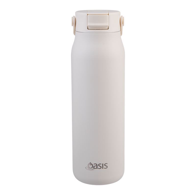 Oasis – Sorrento Ceramic Lined Stainless Steel Double Walled Insulated Sipper Bottle 900ml Alabaster